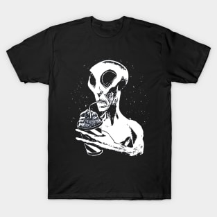 Alien Drinking T-Shirt